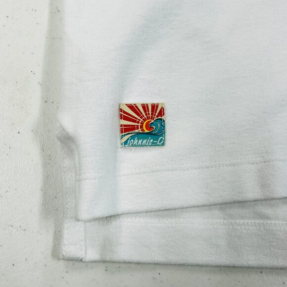 NEW Johnnie-O Frankie French Terry Polo Shirt Medium White Johnny Collar Beach - Picture 6 of 8